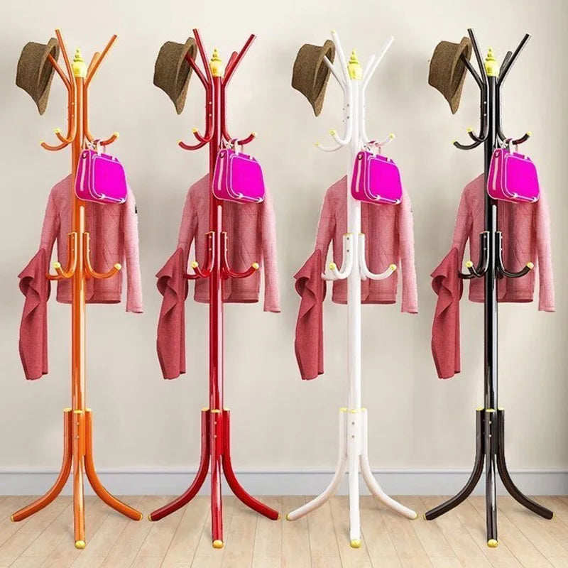 2022 Standing Coat Rack Wall Entrance Shoe Rack Metal Stand for Furniture on Wheels Hanger Floor Clothes Wardrobes Clothing Shelf